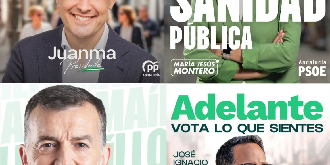 carteles de las elecciones a la junta de andalucia
