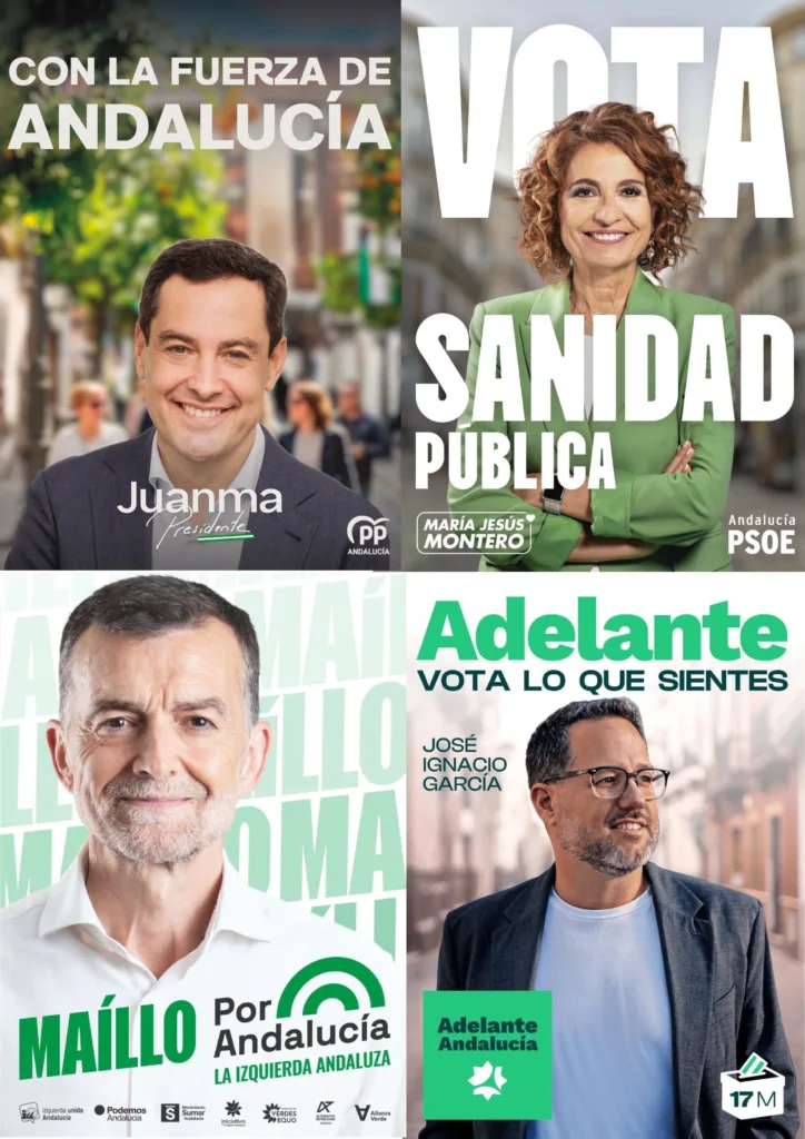 carteles de las elecciones a la junta de andalucia